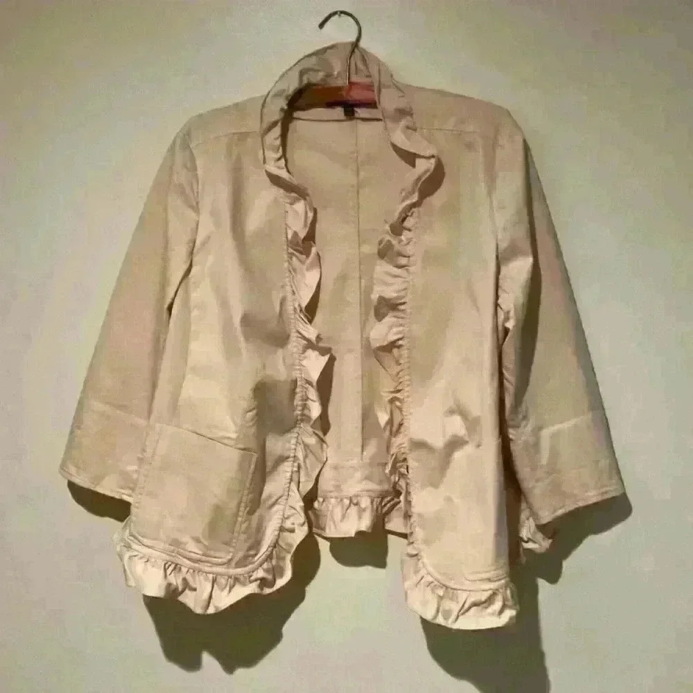 Talbots ruffled blazer/jacket